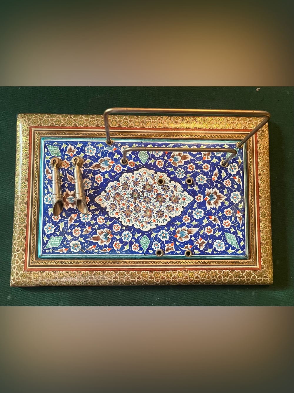 Khatam Persian Marquetry Desktop Pen & letter Holder